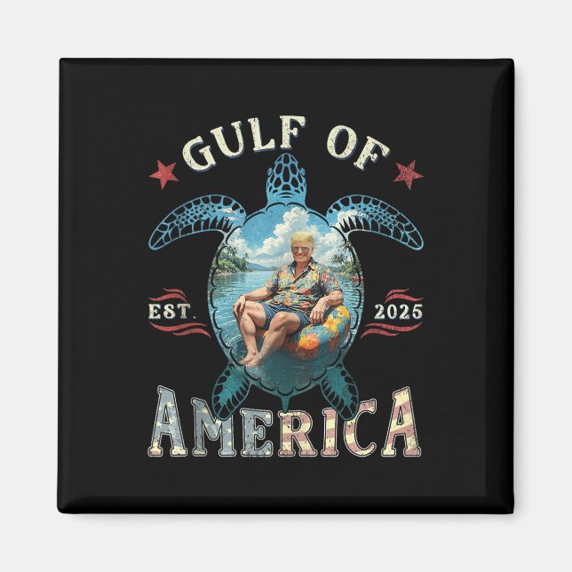 Aimant Drapeau Américain G 2025 Du Golfe Des Etats-Unis E (Devant)