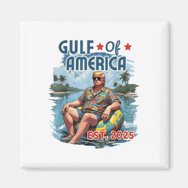 Aimant Drapeau Américain G 2025 Du Golfe Des Etats-Unis E (Devant)