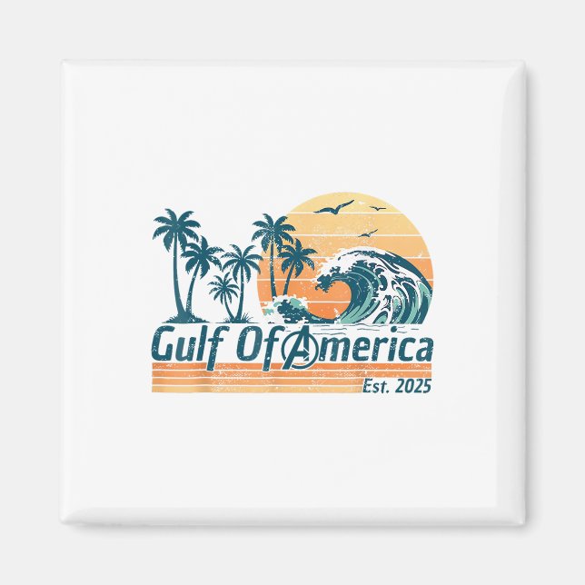 Aimant Drapeau Américain G 2025 Du Golfe Des Etats-Unis E (Devant)
