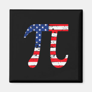 Aimant Drapeau américain Jour Pi Math patriotique Geek Ne