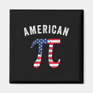 Aimant Drapeau américain Jour Pi Math patriotique Nerd 3.