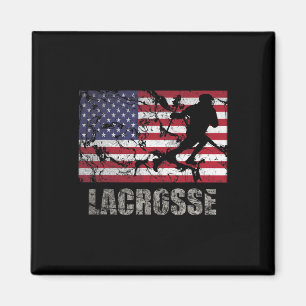 Aimant Drapeau américain Lacrosse Drapeau américain Drape