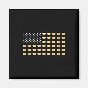 Aimant Drapeau Américain Patate Nourriture Usa Patriotism
