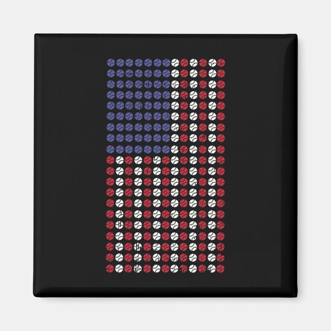 Aimant Drapeau Américain Patriot Us Softll Cool Amoureux  (Devant)