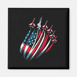 Aimant Drapeau américain patriotique Jets Boys 4 juillet