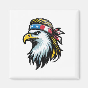 Aimant Drapeau américain Patriotique Usa Eagle Mullet - 4