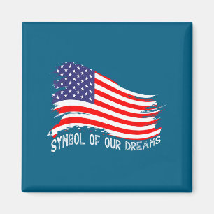 Aimant Drapeau américain patriotique Usa Graphisme de la