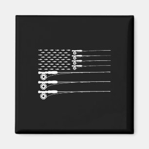 Aimant Drapeau américain Pêche truite rod Patriot Hommes
