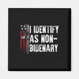 Aimant Drapeau américain que j'identifie comme non-bidena