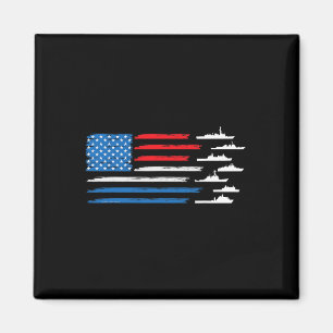 Aimant Drapeau américain rouge blanc bleu patriotique Nav