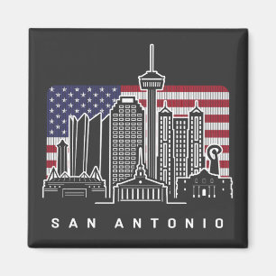 Aimant Drapeau américain San Antonio Texas