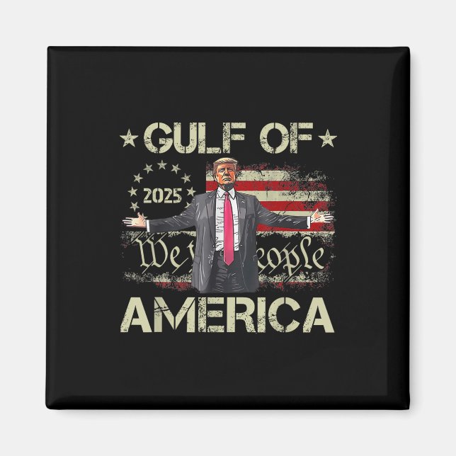 Aimant Drapeau Américain Trump Du Golfe Des États-Unis Es (Devant)