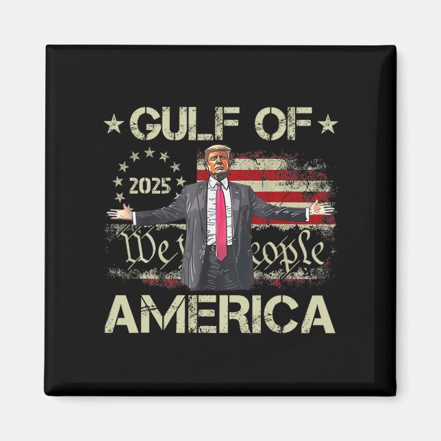 Aimant Drapeau Américain Trump F Du Golfe Des États-Unis  (Devant)