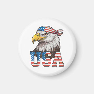 Aimant Drapeau américain USA Hommes Femmes Enfants Aigle 