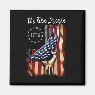 Aimant Drapeau américain Usa Vintage Eagle 4 juillet indé