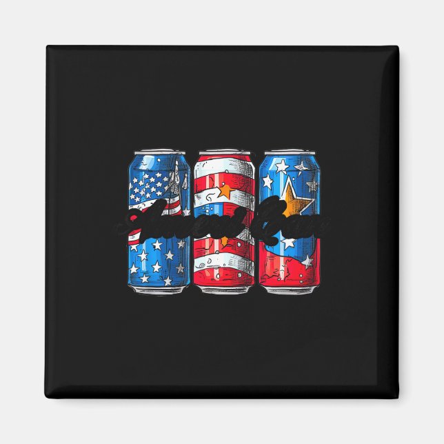 Aimant Drapeau américain vintage Ameri can 4 juillet (Devant)