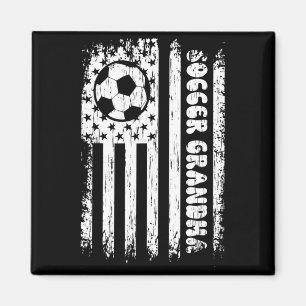 Aimant Drapeau américain vintage Football Grand-mère de f