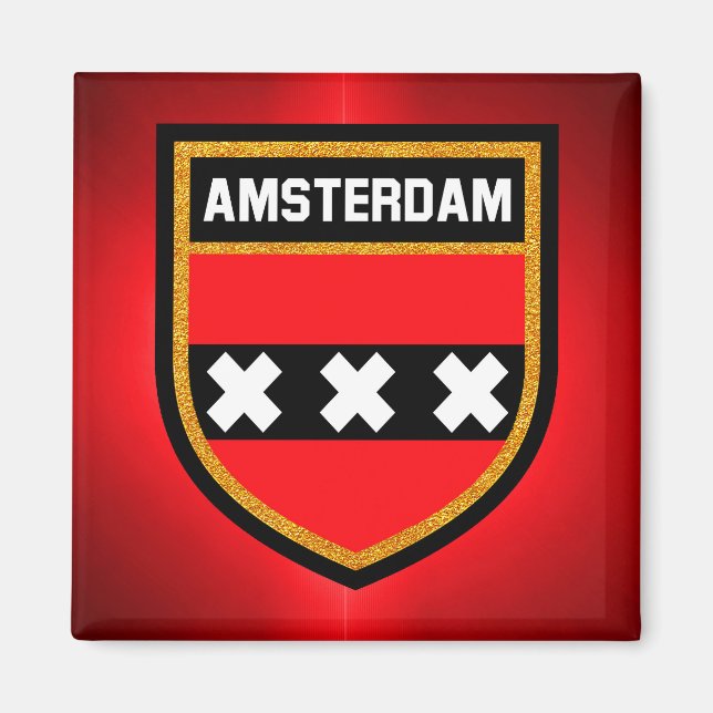 Aimant Drapeau Amsterdam (Devant)