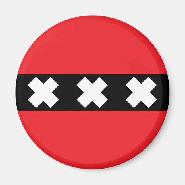 Aimant Drapeau Amsterdam (Devant)