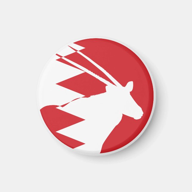 Aimant Drapeau animal national bahreïni arabe (Devant)