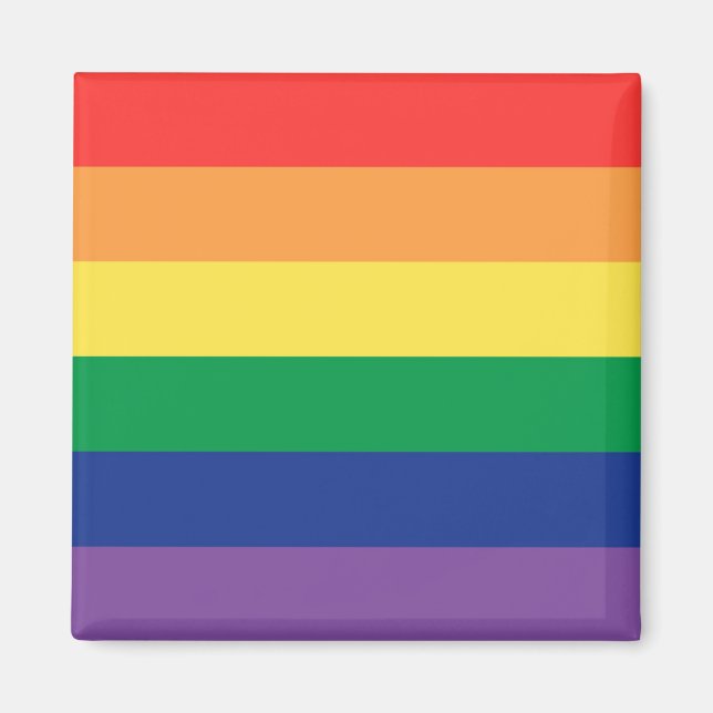 Aimant Drapeau arc-en-ciel (Devant)