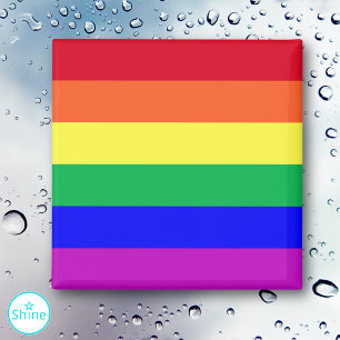 Aimant Drapeau arc-en-ciel LGBTQ+ Drapeau de la fierté ga