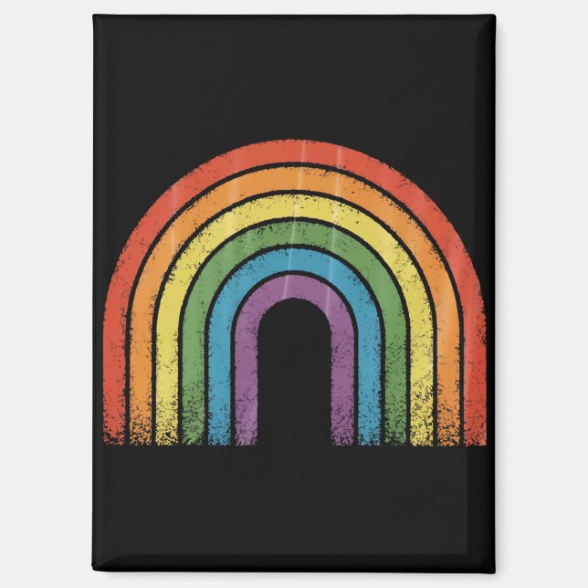 Aimant Drapeau arc-en-ciel LGBTQ Fierté gay Sensibilisati (Recto)