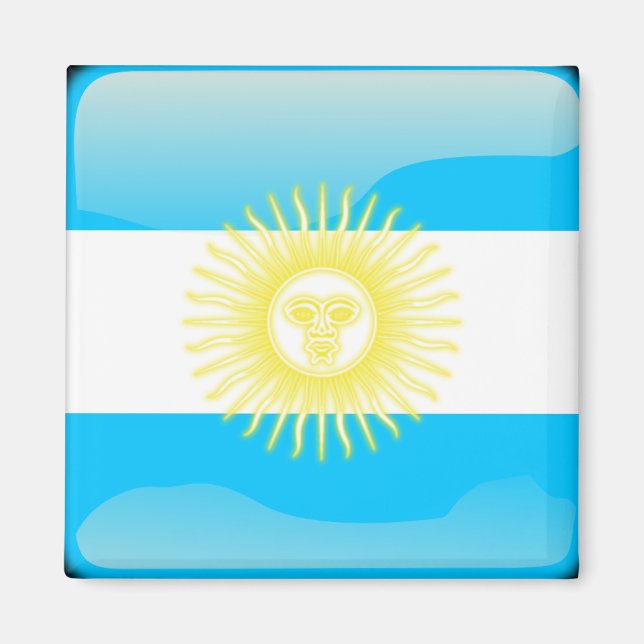 Aimant Drapeau argentin laqué (Devant)