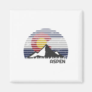 Aimant Drapeau Aspen Colorado - Co Mountain