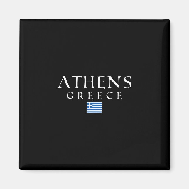 Aimant Drapeau Athènes Grèce Vacances Athènes Souvenir Gr (Devant)