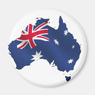 Aimant Drapeau australien de carte
