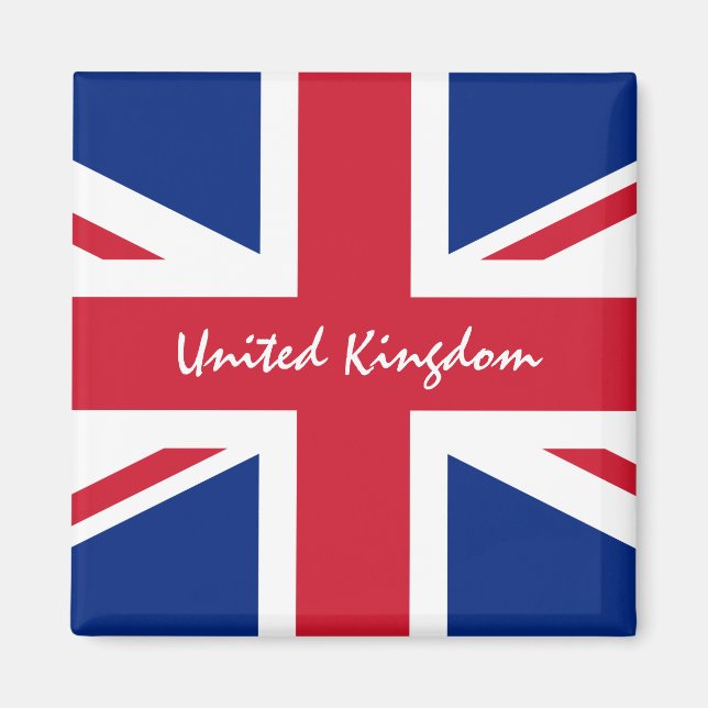 Aimant Drapeau britannique & Vacances/sports britanniques (Devant)