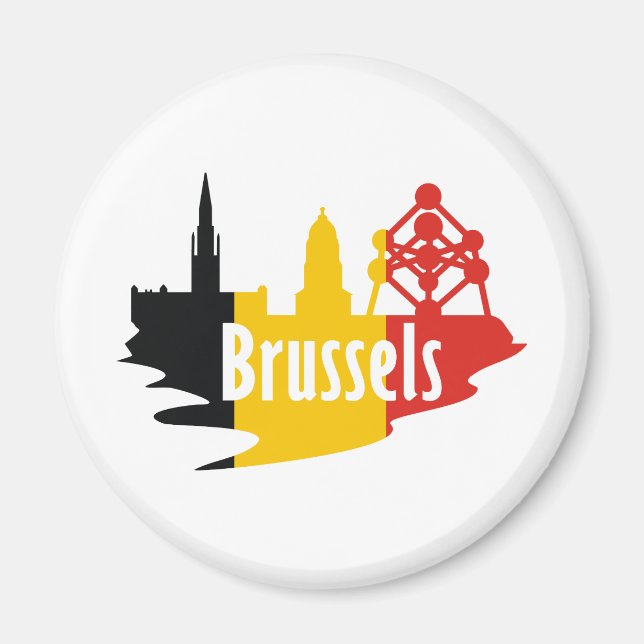 Aimant Drapeau Bruxelles (Devant)