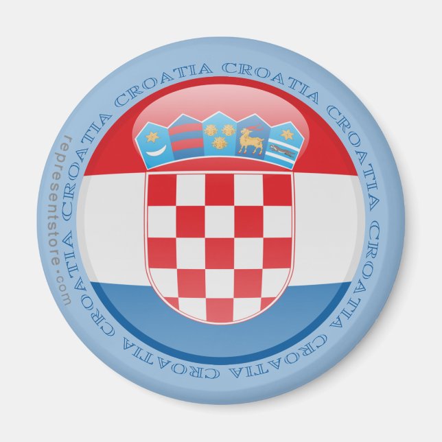 Aimant Drapeau bulle Croatie (Devant)