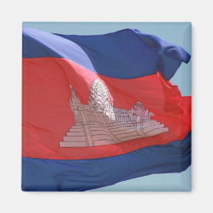 Aimant drapeau cambodgien
