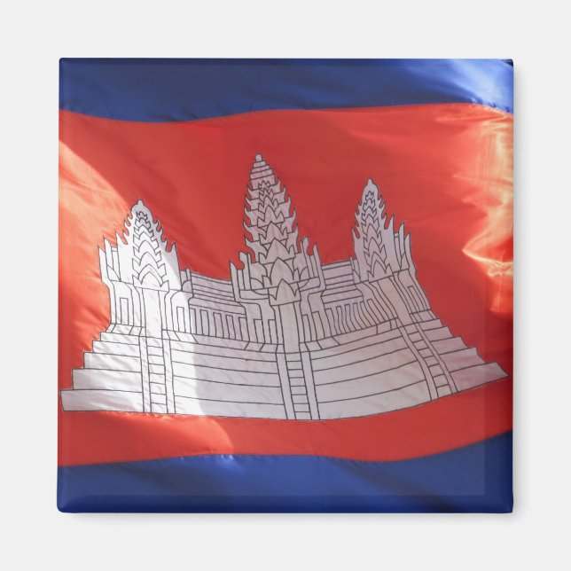 Aimant drapeau cambodgien wat (Devant)