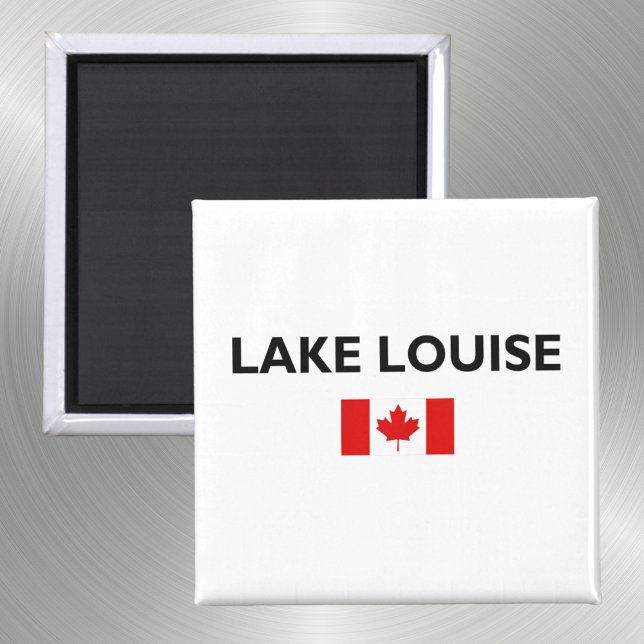 Aimant Drapeau canadien couleur claire de Lake Louise Can (Créateur téléchargé)