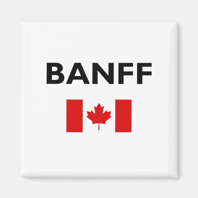 Aimant Drapeau canadien de Banff Couleur claire (Devant)