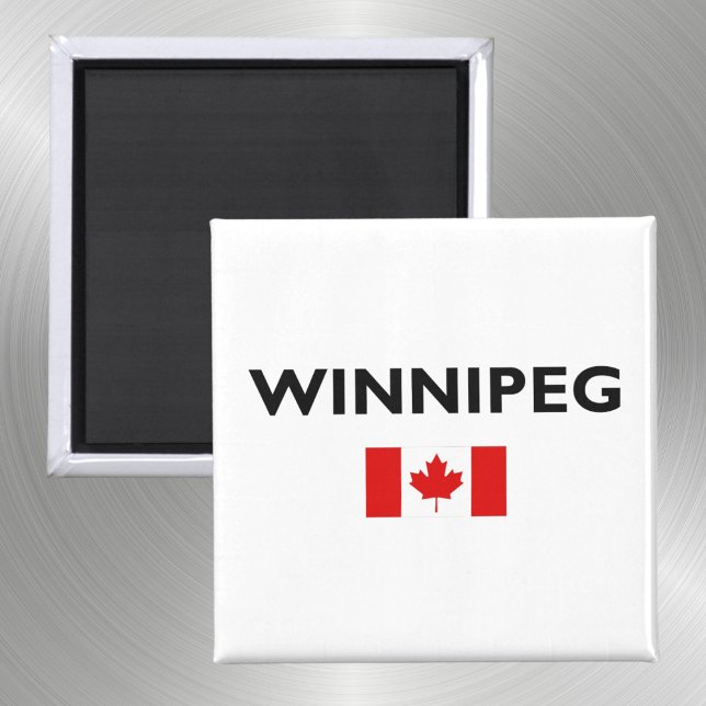Aimant Drapeau canadien de Winnipeg Canada couleur claire (Créateur téléchargé)