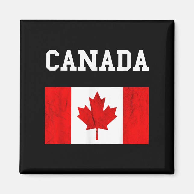 Aimant Drapeau canadien Feuille d'érable (Devant)