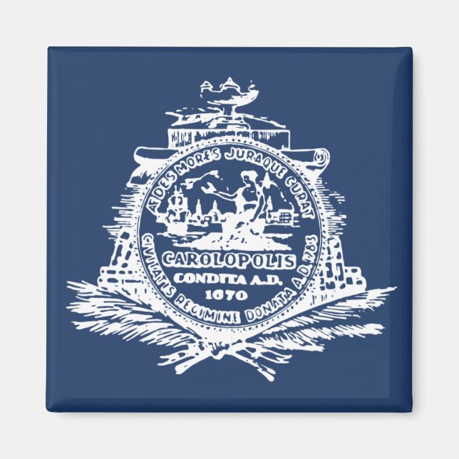 Aimant Drapeau Charleston, SC (Devant)