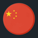 Aimant Drapeau chinois (Chine)<br><div class="desc">Ce dessin présente le drapeau national de la République populaire de Chine (RPC), qui a été adopté pour la première fois lors de la création de l'État moderne en 1949. C'est un drapeau solide avec quatre petites étoiles et une étoile plus grande dans le coin supérieur gauche. Toutes les étoiles...</div>