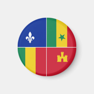 Aimant drapeau créole de Louisiane