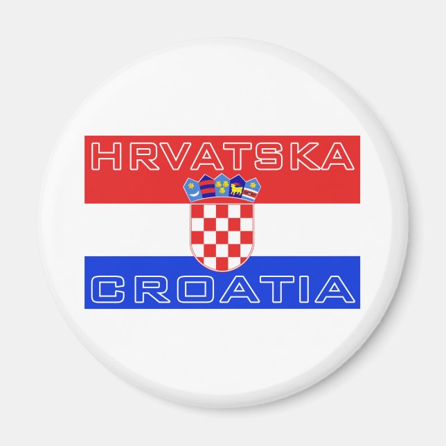 Aimant Drapeau croate Hrvatska (Devant)