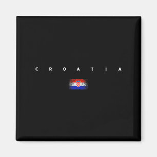 Aimant Drapeau Croatie Fierté Vintage Rétro Football Croa