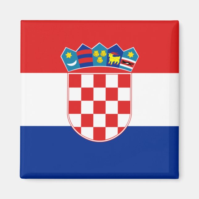 Aimant Drapeau Croatie HR Hrvatska (Devant)