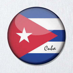 Aimant Drapeau cubain & Cuba - Amateurs de voyages/sports