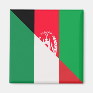 Aimant Drapeau d'Afghanistan italien Drapeau de l'Itali