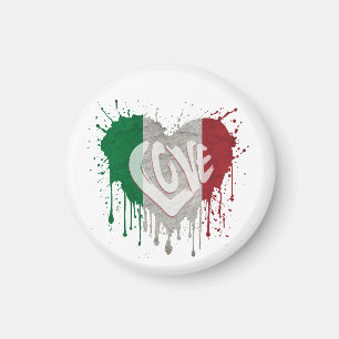 Aimant Drapeau d'amour Italie