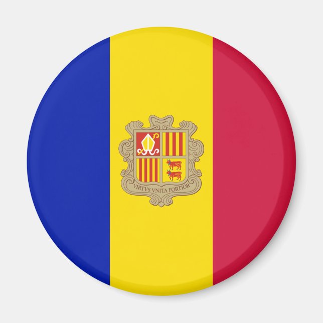 Aimant Drapeau d'Andorre (Devant)